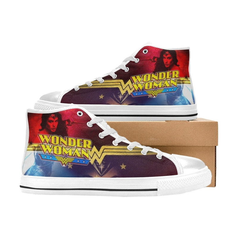 Wonder Woman High Canvas Shoes for Fan, Women and Men, Wonder Woman High Canvas Shoes, Wonder Woman Sneaker