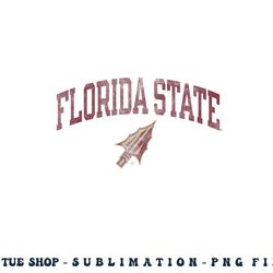 florida state seminoles vintage arrowhead white png, digital download copy