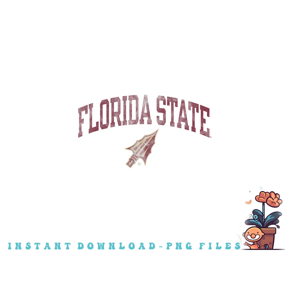 Florida State Seminoles Vintage Arrowhead White png, digital download copy.jpg