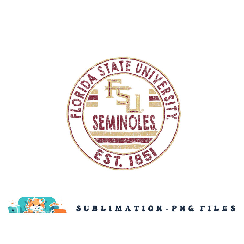 Florida State Seminoles Vintage FSU Logo Officially Licensed png, digital download copy.jpg