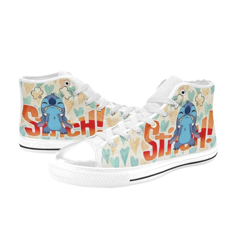 Stitch High Canvas Shoes for Fan, Women and Men, Stitch High Canvas Shoes, Stitch Sneaker, Stitch Shoes
