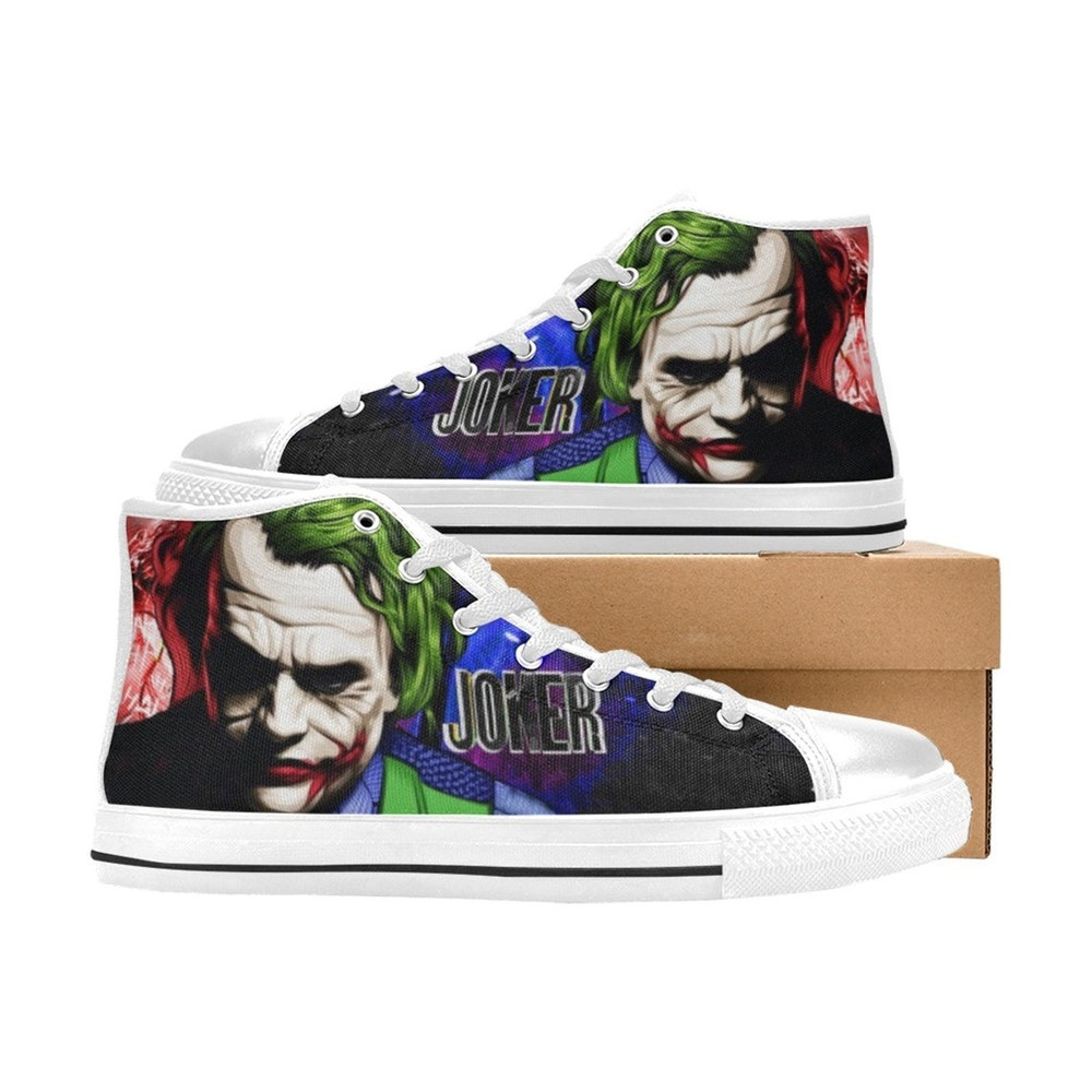 Joker High Canvas Shoes for Fan, Women and Men, Joker High Canvas Shoes, Joker DC Comics Sneaker, Joker Shoes