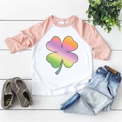 st patricks day toddler shirt, gift for her, irish onesie, shamrock bodysuit, kids shirt, four leaf clover onesie, retro