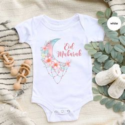 ramadan baby bodysuit, cute baby girl onesie, ramadan shirts for kids, eid mubarak toddler tees, muslim youth shirt, ram