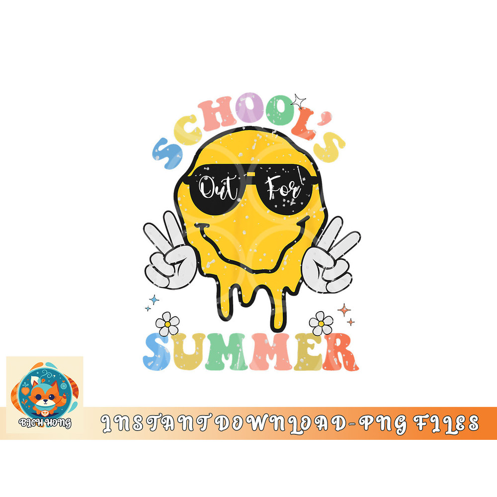 Funny Groovy School s Out For Summer Graduation Teacher Kids png, digital download copy.jpg