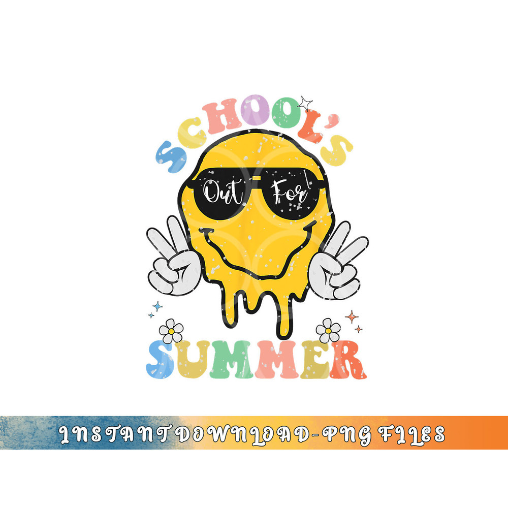 Funny Groovy School s Out For Summer Graduation Teacher Kids png, digital download copy.jpg