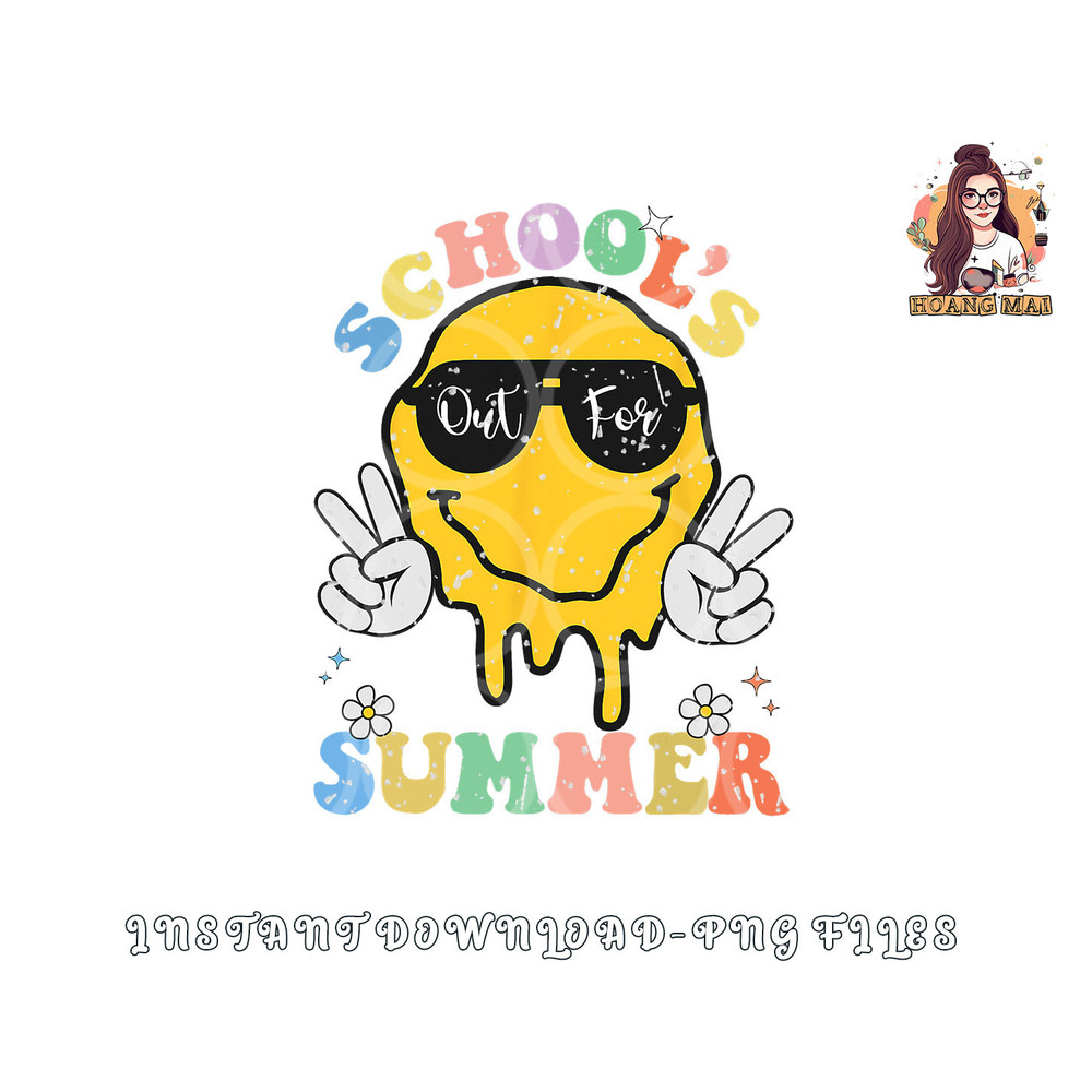 Funny Groovy School s Out For Summer Graduation Teacher Kids png, digital download copy.jpg