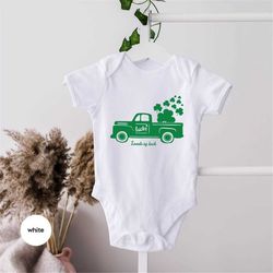 kids st patricks day shirts, lucky onesie, truck baby bodysuit, st paddy's kids shirts, irish youth tshirts, gift for ki