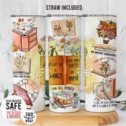 book lover tumbler - just a girl who loves books tumbler - book lover gift - gift for her - book worm gift - 20oz tumble