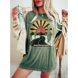 desert state of mind tee, desert t-shirt, arizona desert tee,  vintage inspired t-shirt, unisex tee, comfort colors t-sh