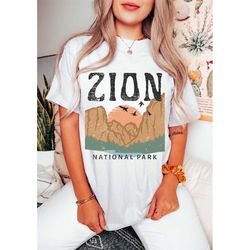 zion tee, yellowstone t-shirt, zion national park, vintage inspired  cotton t-shirt, unisex tee, comfort colors t-shirt