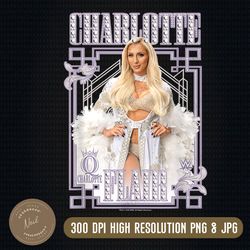 WWE Charlotte Flair Royal Bling Sassy Photo Portrait Png, PNG High Quality, PNG, Digital Download