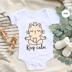 cat yoga onesie, meditation toddler shirt, motivational yoga clothing, cute cat yoga bodysuit, yoga gifts, spiritual tsh
