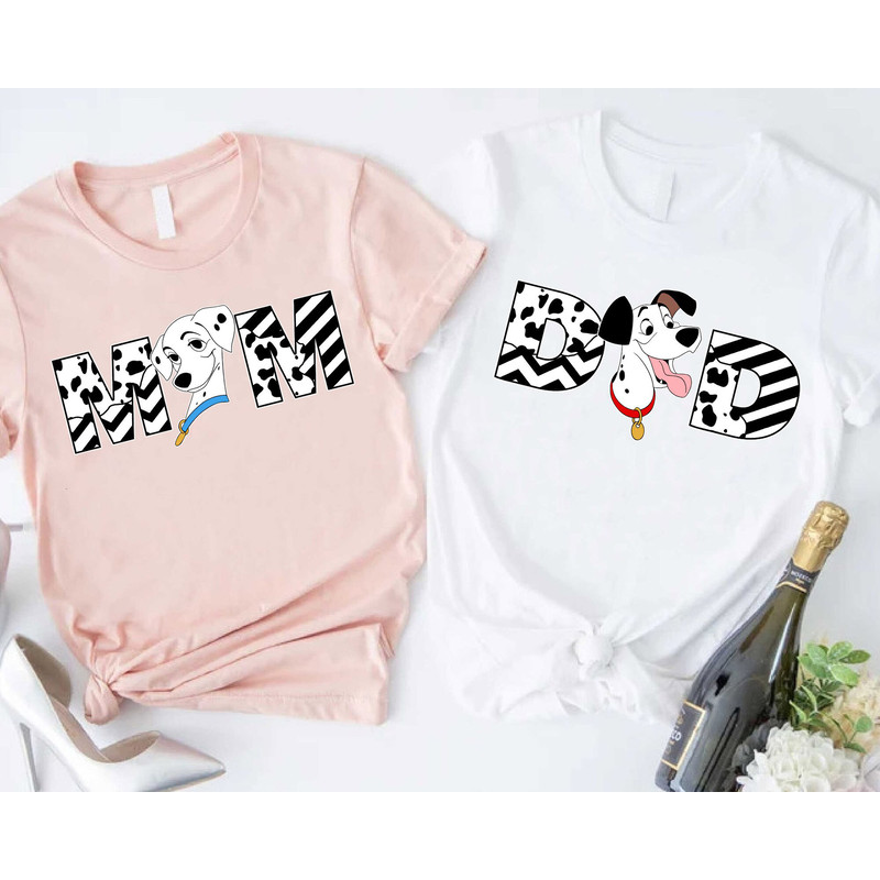 101 Dalmatians Pongo Perdita Dad And Mom Shirt Disney Dogs Matching T-shirt Father's Day Mother's Day Disneyland Trip Outfits - 1.jpg