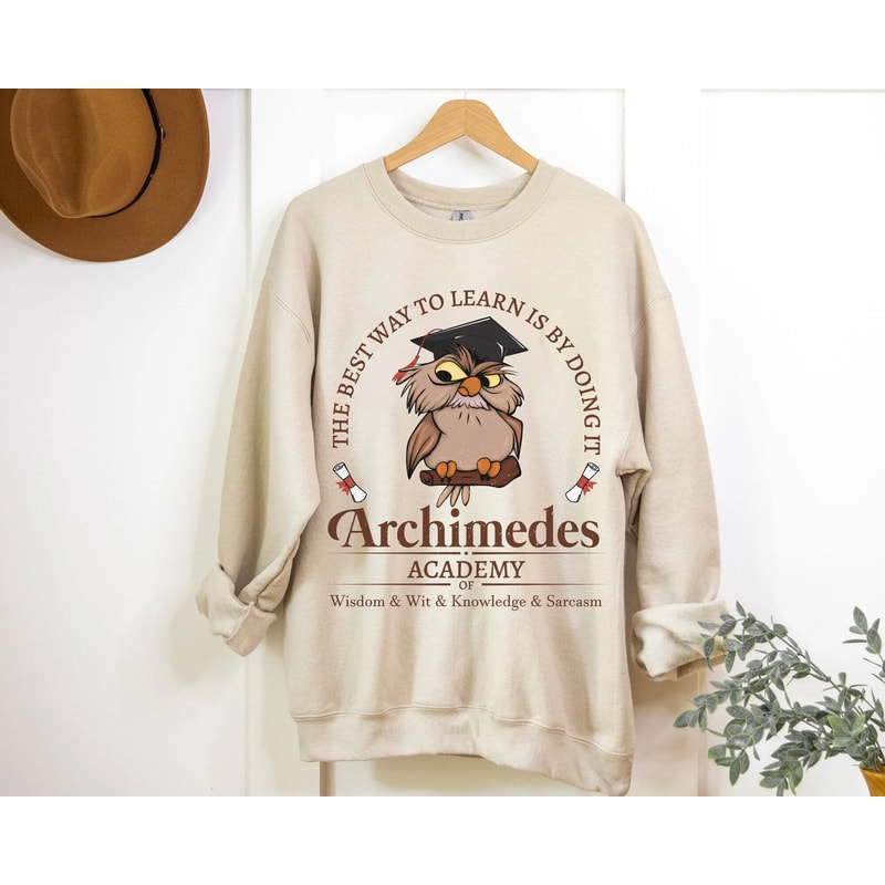 Archimedes Academy Knowledge Sarcasm Shirt Sword In The Stone Owl Walt Disney World T-shirt Disneyland Family Trip Magic Kingdom - 3.jpg