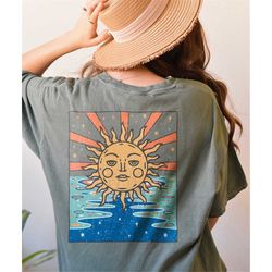 sun t-shirt, sun tee,  boho shirt, bohemian, celestial, vintage inspired  cotton t-shirt, unisex tee, comfort colors t-s