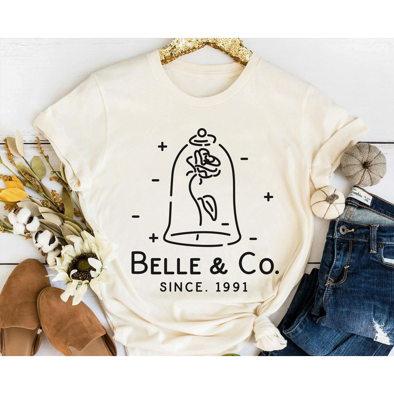 Belle & Co Since 1991 Enchanted Rose Shirt Beauty and The Beast Disney Princess T-shirt Walt Disney World Disneyland Trip Outfits - 4.jpg