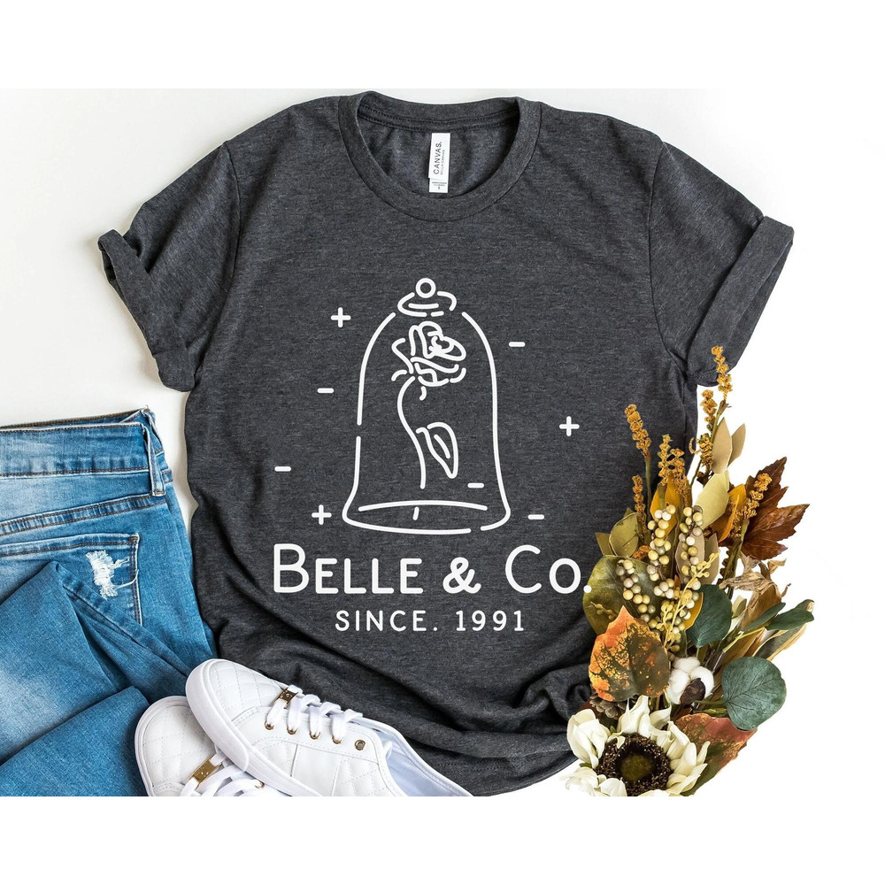 Belle & Co Since 1991 Enchanted Rose Shirt Beauty and The Beast Disney Princess T-shirt Walt Disney World Disneyland Trip Outfits - 5.jpg