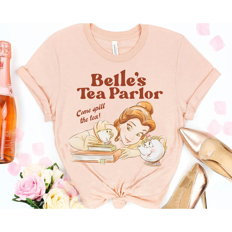 Belle's Tea Parlor Spill The Tea Shirt  Beauty and The Beast  Disney Princess Chip Potts  Disney World T-shirt  Disneyland Family Trip - 4.jpg