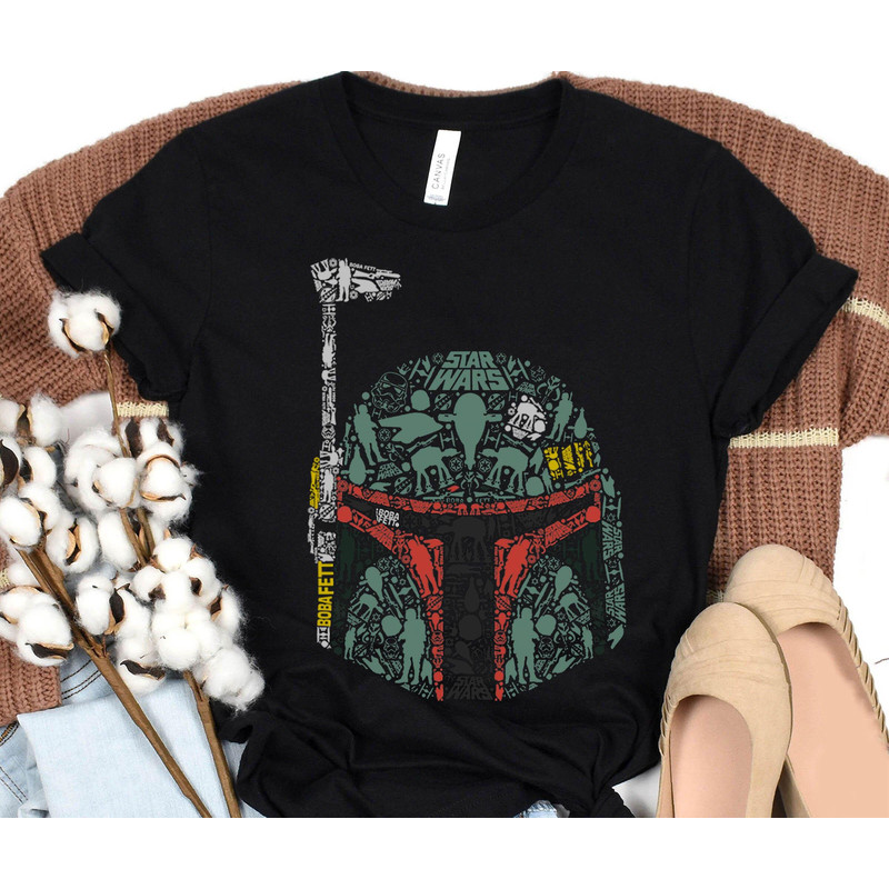 Boba Fett Silhouette Helmet Star War Shirt Star Wars Day 2023  May the 4th T-shirt  Galaxy's Edge  Walt Disney World  Disneyland Trip - 1.jpg
