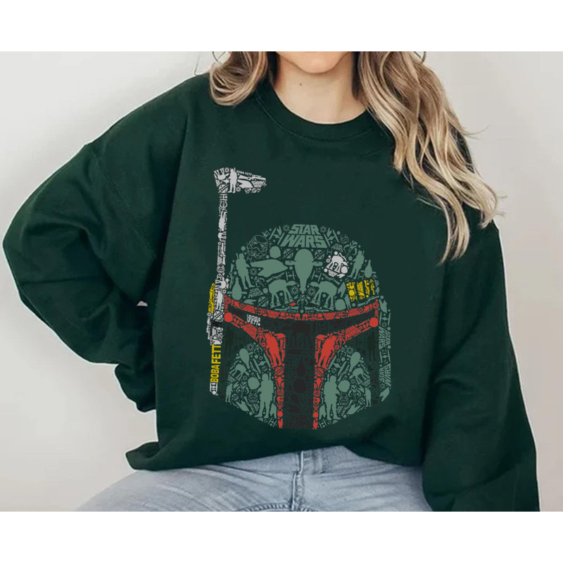 Boba Fett Silhouette Helmet Star War Shirt Star Wars Day 2023  May the 4th T-shirt  Galaxy's Edge  Walt Disney World  Disneyland Trip - 2.jpg