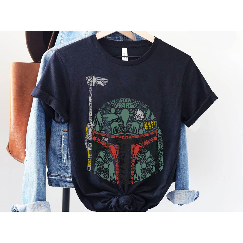 Boba Fett Silhouette Helmet Star War Shirt Star Wars Day 2023  May the 4th T-shirt  Galaxy's Edge  Walt Disney World  Disneyland Trip - 5.jpg