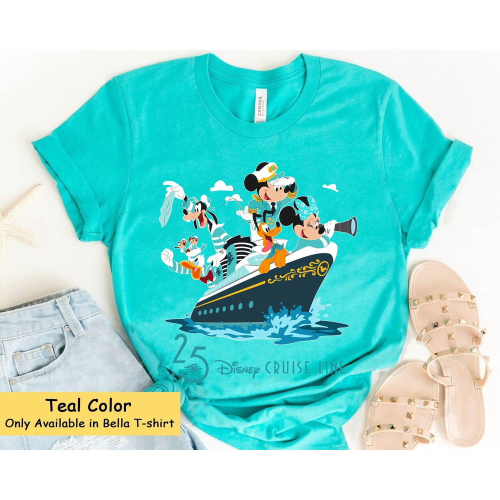 Captain Mickey And Friends Best Cruise Ever T-shirt Cruise Line 25th Silver Anniversary At Sea Tee Disney Cruise Summer Family Matching - 1.jpg