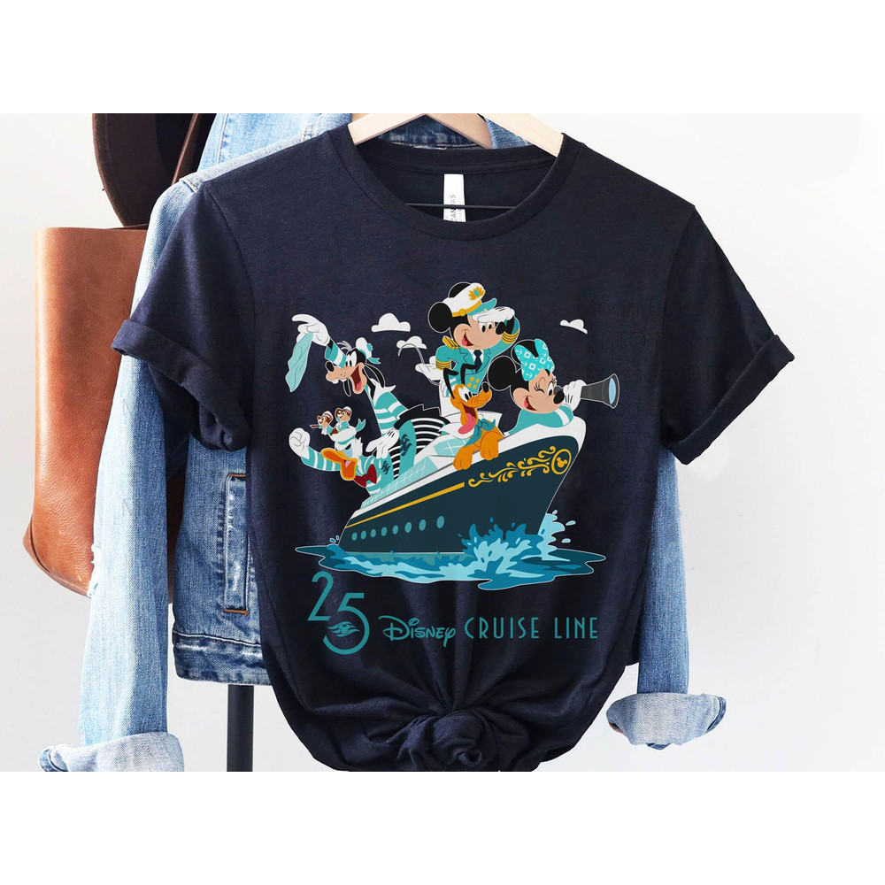 Captain Mickey And Friends Best Cruise Ever T-shirt Cruise Line 25th Silver Anniversary At Sea Tee Disney Cruise Summer Family Matching - 2.jpg