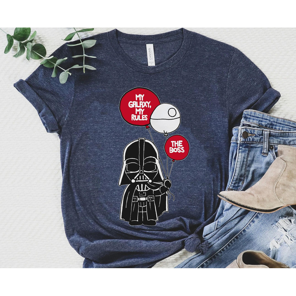 Chibi Darth Vader With Death Star Balloon My Galaxy My Rules The Boss Shirt Star Wars Celebration May the 4th Be With You Galaxy's Edge - 1.jpg