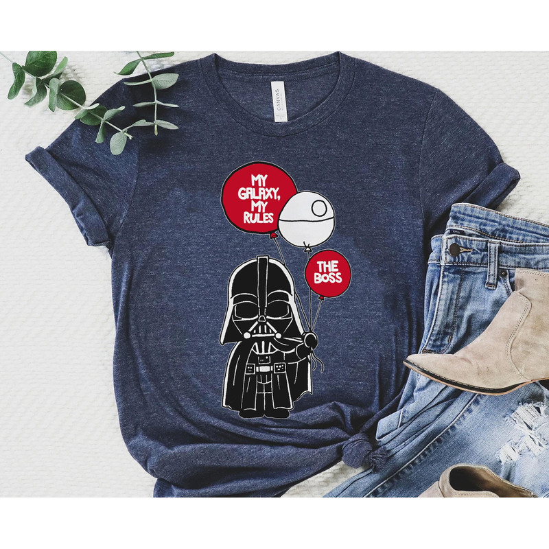 Chibi Darth Vader With Death Star Balloon My Galaxy My Rules The Boss Shirt Star Wars Celebration May the 4th Be With You Galaxy's Edge - 1.jpg