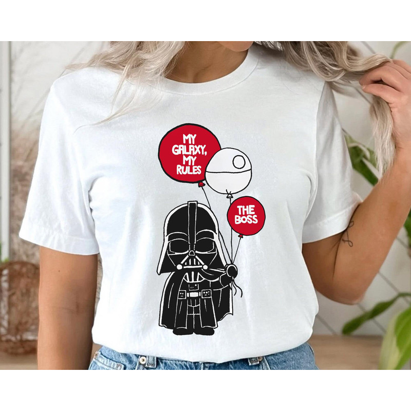 Chibi Darth Vader With Death Star Balloon My Galaxy My Rules The Boss Shirt Star Wars Celebration May the 4th Be With You Galaxy's Edge - 3.jpg