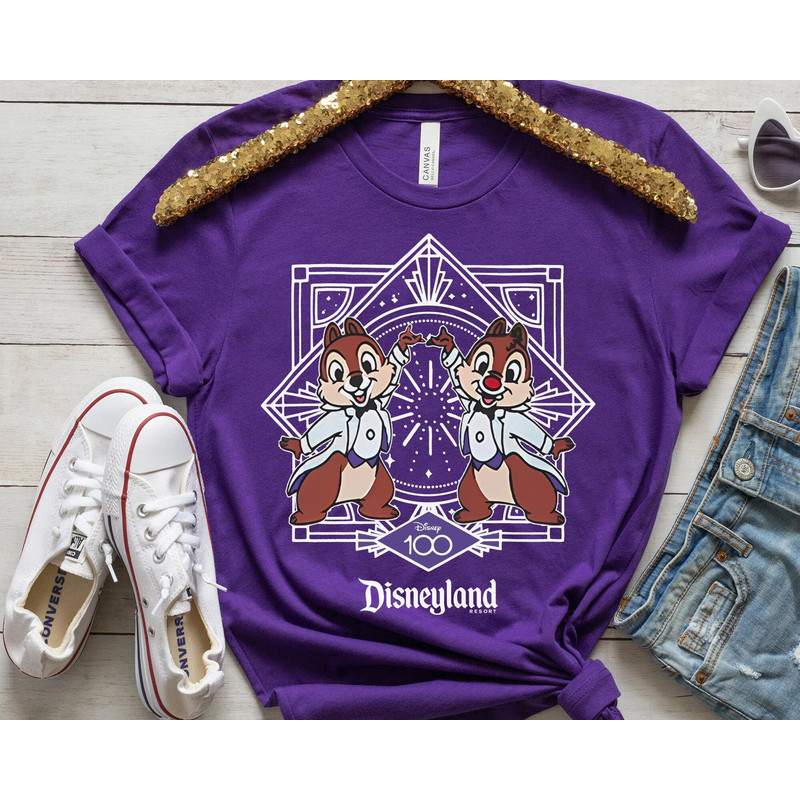 Chip n Dale Disney 100 Years Of Wonder Shirt Disney100 Tee Walt Disney Company T-shirt Disneyland Platinum 2023 Trip 100th Anniversary - 3.jpg
