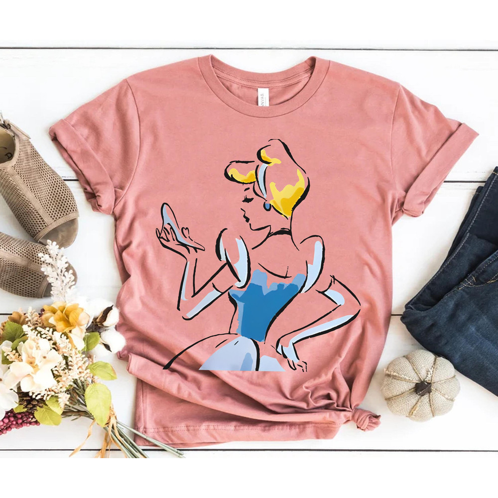 Cinderella Sketch Portrait Shirt Disney Princess T-shirt Walt Disney World Tee Disneyland Family Vacation Trip Magic Kingdom - 3.jpg