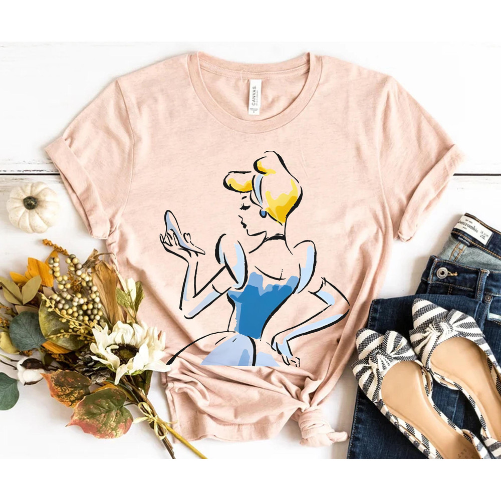 Cinderella Sketch Portrait Shirt Disney Princess T-shirt Walt Disney World Tee Disneyland Family Vacation Trip Magic Kingdom - 4.jpg