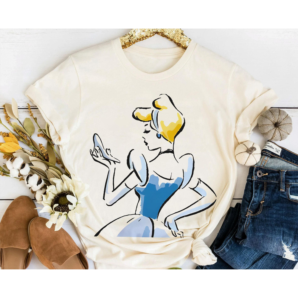 Cinderella Sketch Portrait Shirt Disney Princess T-shirt Walt Disney World Tee Disneyland Family Vacation Trip Magic Kingdom - 5.jpg