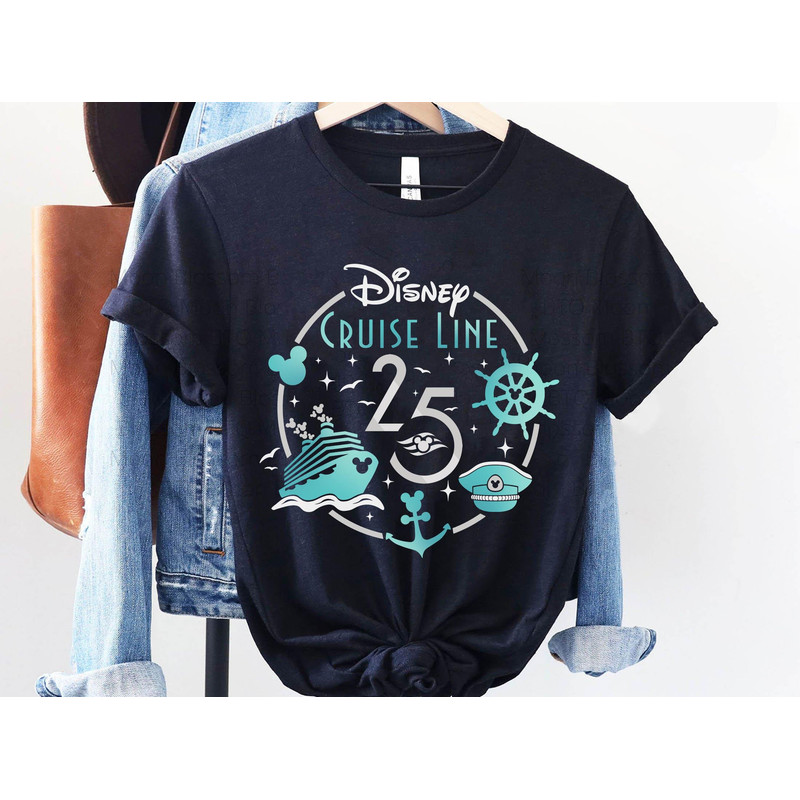 Cruise Line 25th Silver Anniversary At Sea Shirt  Family Cruise T-shirt  Disney Vacations 2023  Walt Disney World  Disneyland Trip - 1.jpg