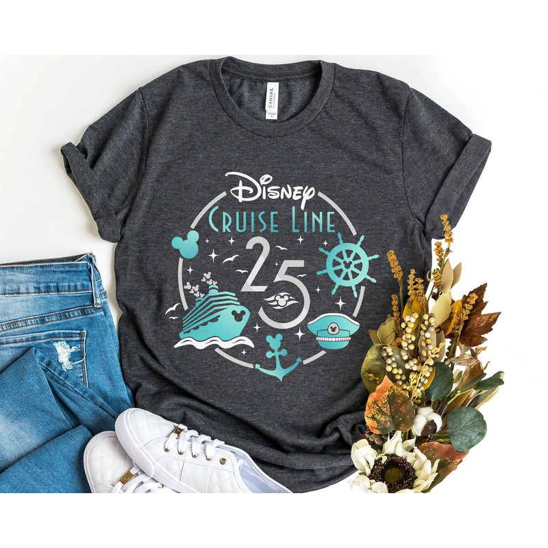 Cruise Line 25th Silver Anniversary At Sea Shirt  Family Cruise T-shirt  Disney Vacations 2023  Walt Disney World  Disneyland Trip - 4.jpg