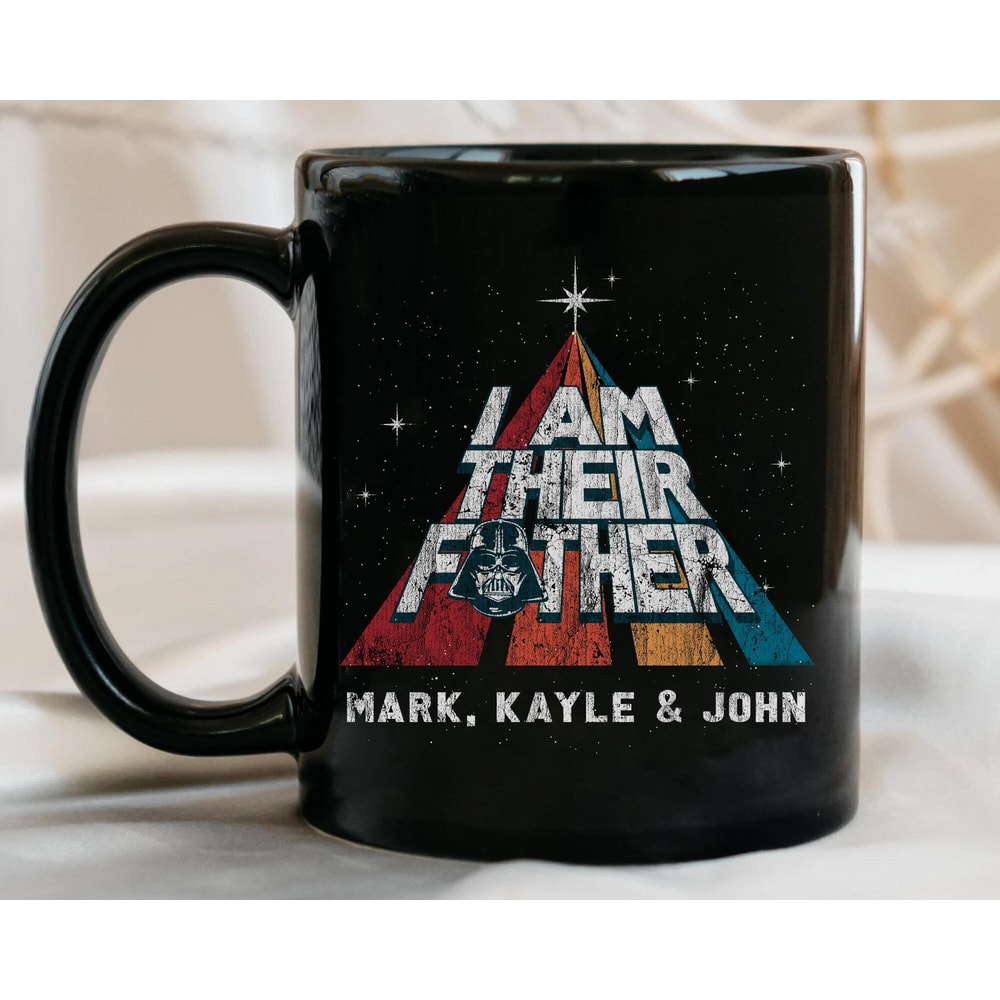Custom Darth Vader Face I Am Their Father Coffee Mug Father and Kids Retro Star Wars Dad Cup Personalized Father's Day Gift Ideas - 1.jpg