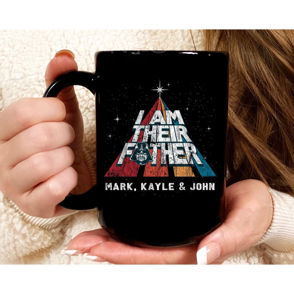 Custom Darth Vader Face I Am Their Father Coffee Mug Father and Kids Retro Star Wars Dad Cup Personalized Father's Day Gift Ideas - 2.jpg