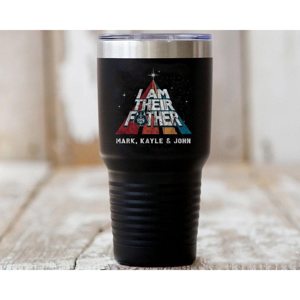 Custom Darth Vader Face I Am Their Father Coffee Mug Father and Kids Retro Star Wars Dad Cup Personalized Father's Day Gift Ideas - 3.jpg