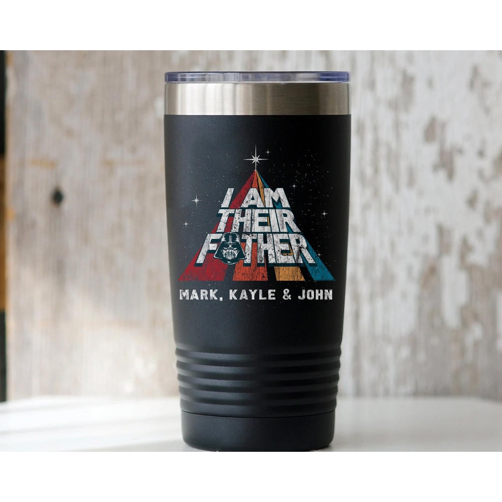 Custom Darth Vader Face I Am Their Father Coffee Mug Father and Kids Retro Star Wars Dad Cup Personalized Father's Day Gift Ideas - 4.jpg