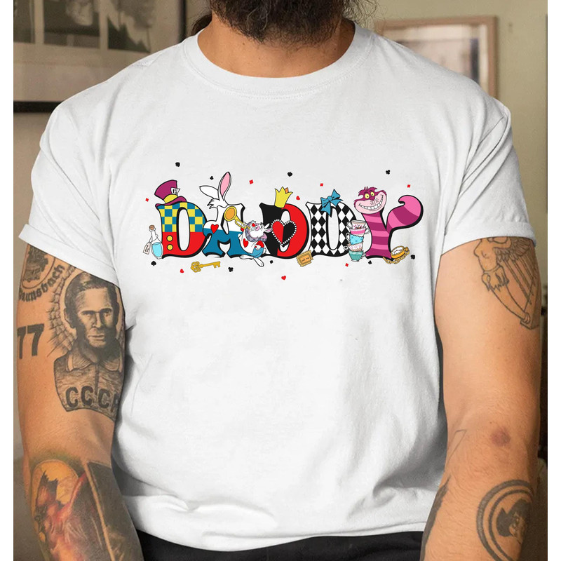 Custom Disney Alice In Wonderland Dad Shirt Personalized Nickname T-shirt Father's Day Gift Daddy And Me Matching Disneyland Trip - 1.jpg