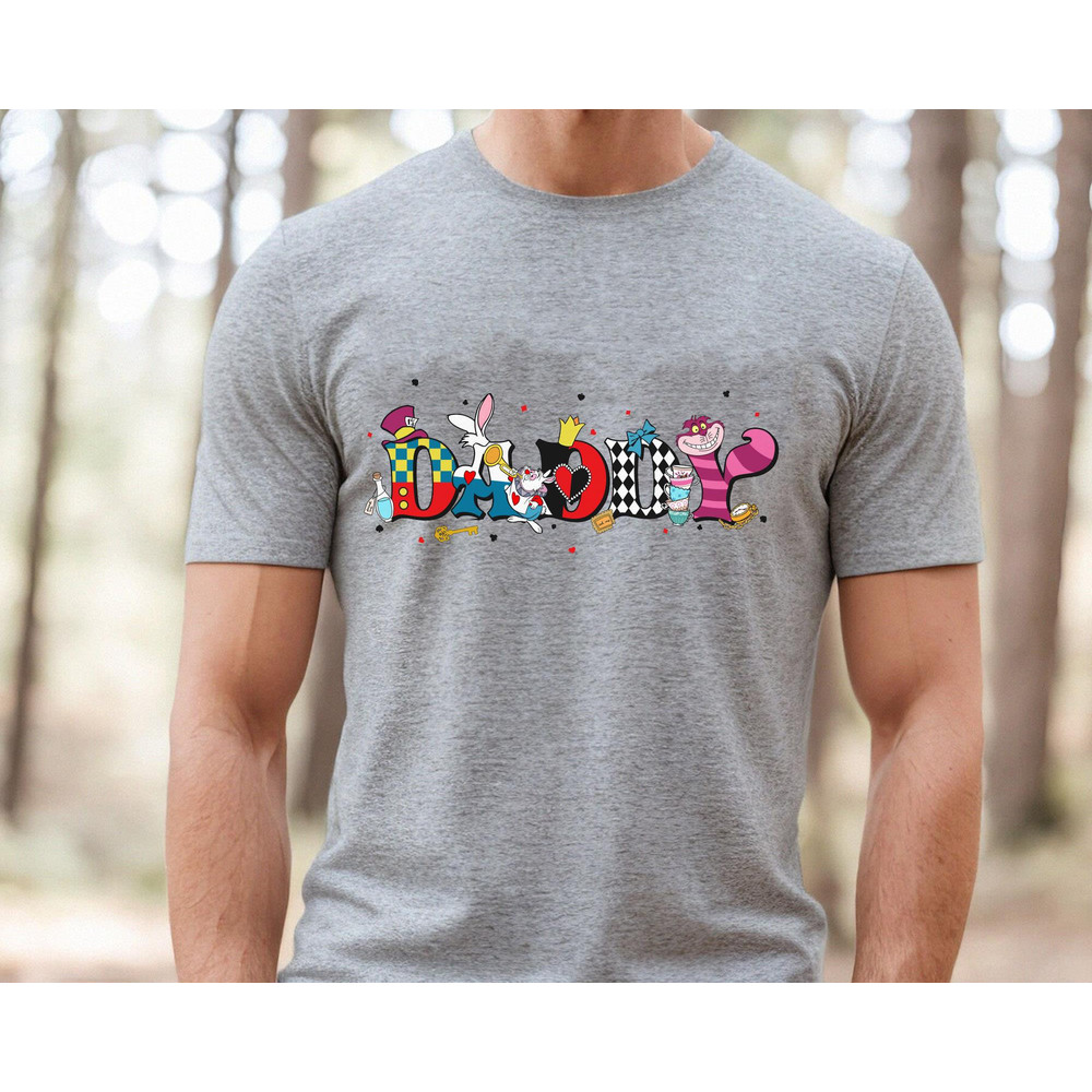 Custom Disney Alice In Wonderland Dad Shirt Personalized Nickname T-shirt Father's Day Gift Daddy And Me Matching Disneyland Trip - 2.jpg