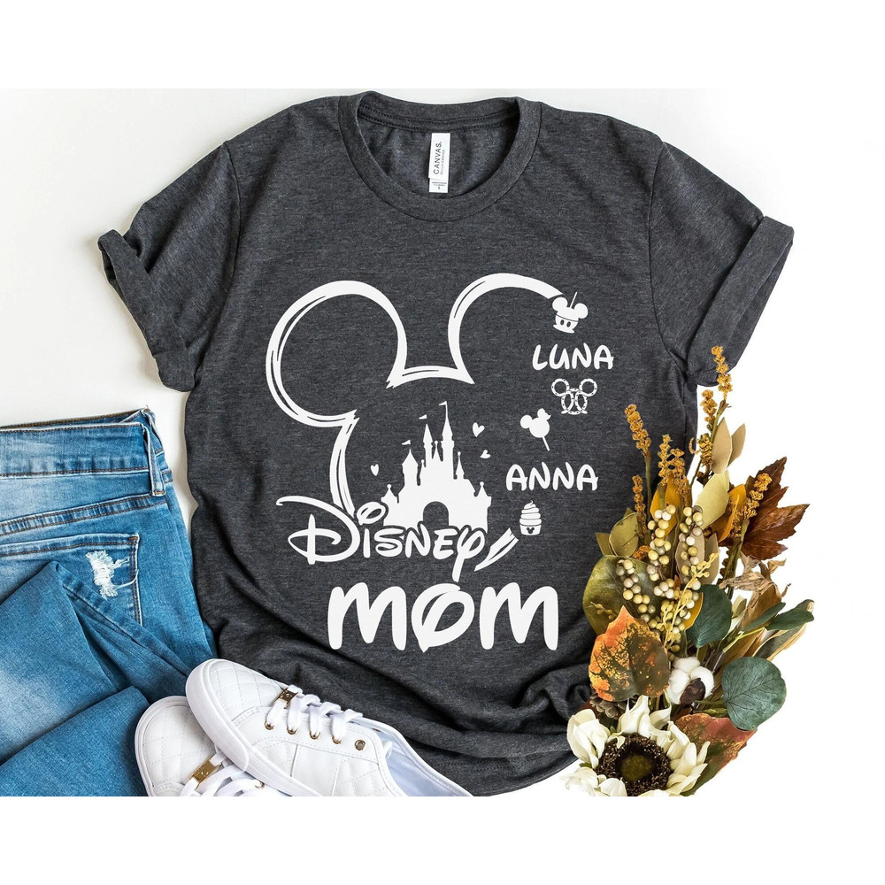 Custom Disney Mom Mickey Mouse Disney Castle Shirt Disney Mother T-shirt Mother's Day Shirt Walt Disney World Disneyland Trip Gift - 2.jpg
