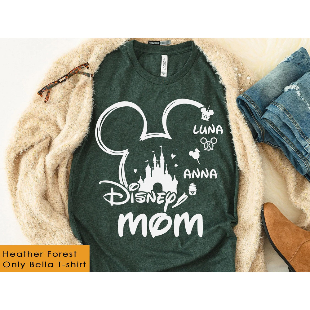 Custom Disney Mom Mickey Mouse Disney Castle Shirt Disney Mother T-shirt Mother's Day Shirt Walt Disney World Disneyland Trip Gift - 3.jpg