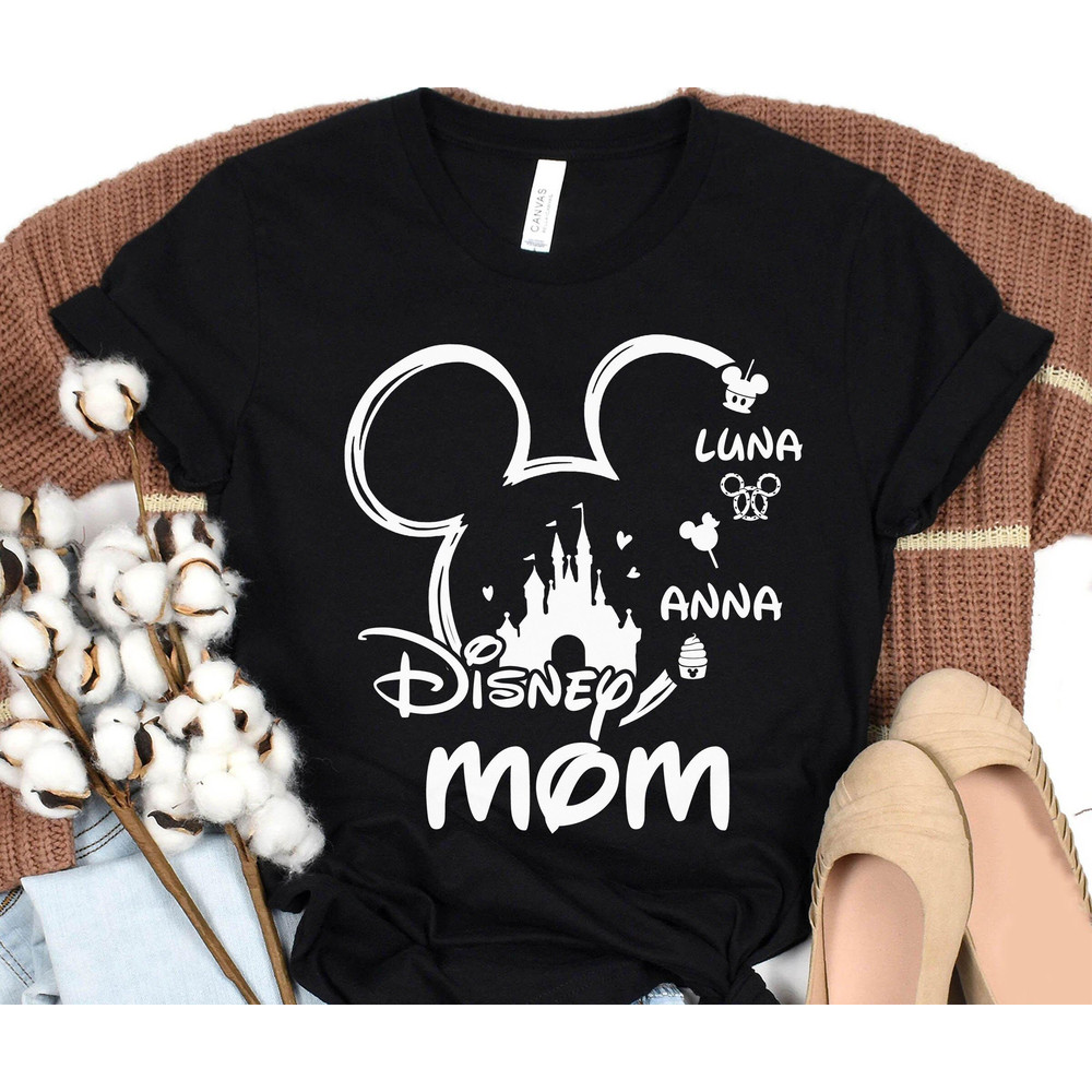 Custom Disney Mom Mickey Mouse Disney Castle Shirt Disney Mother T-shirt Mother's Day Shirt Walt Disney World Disneyland Trip Gift - 4.jpg