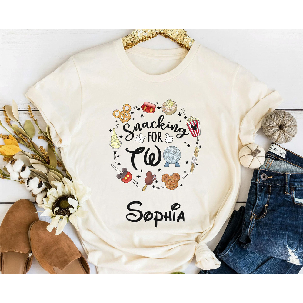 Custom Disney Snacks For Two Pay For Three Shirt Pregnancy Announcement Bump Reveal Matching Shirt To Be Mom Dad Walt Disney World - 3.jpg