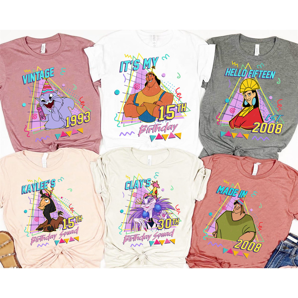 Custom Disney The Emperor's New Groove Birthday Shirt  Personalized Disney Birthday Party Tee  Kuzco Kronk Yzma Pacha  Birthday Boy Girl - 1.jpg