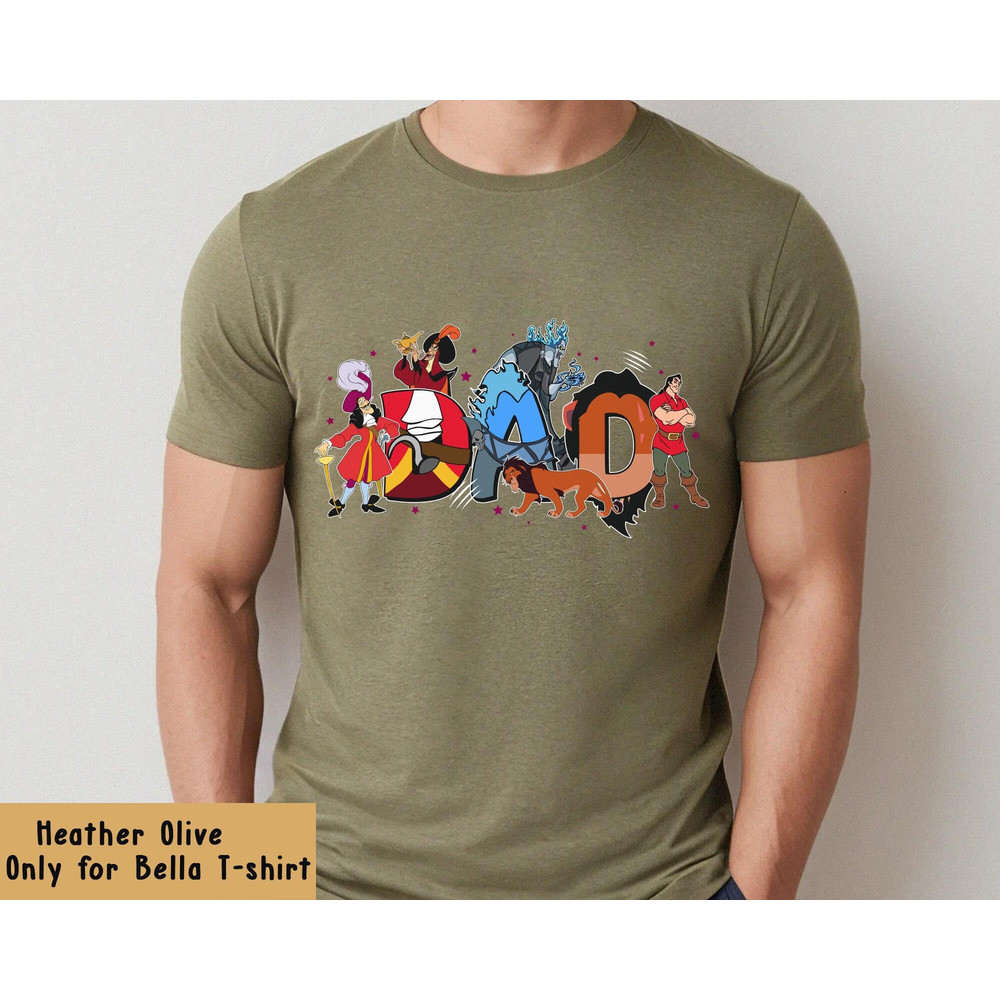 Custom Disney Villains Dad Shirt Hades Captain Hook Scar Jafar Gaston T-shirt Personalized Nickname Father's Day Gift Disneyland Trip - 3.jpg