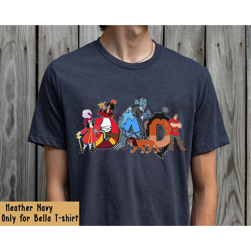 Custom Disney Villains Dad Shirt Hades Captain Hook Scar Jafar Gaston T-shirt Personalized Nickname Father's Day Gift Disneyland Trip - 4.jpg